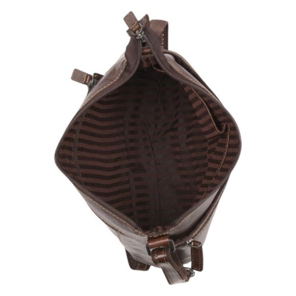 JACK GEORGES Unisex Buffalo Leather Voyager City Crossbody - Picture 3 of 3